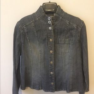 Chico’s Platinum Petite basic denim jacket